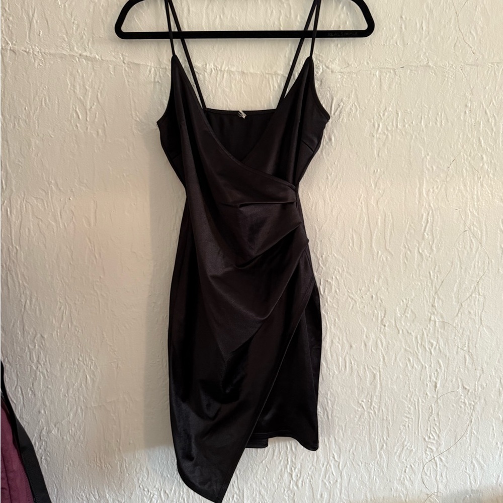 Elegant Black Asymmetrical Dress